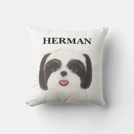 Personlig Reversible Black and White Shih Tzu Kudde