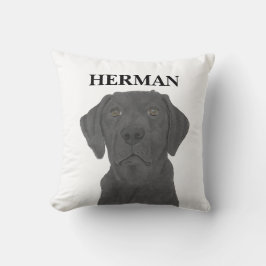 Personlig Reversible Black Labrador Kudde