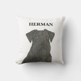 Personlig Reversible Black Schnauzer Kudde