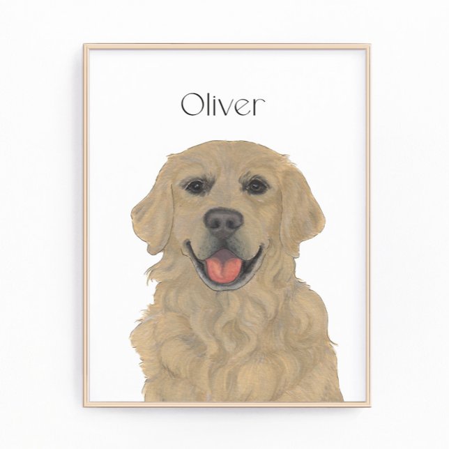 Personlig Reversible Golden Retriever Hund Art Fototryck (Skapare uppladdad)