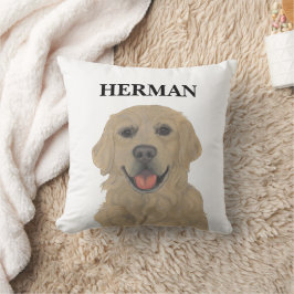 Personlig Reversible Golden Retriever Hund Kudde