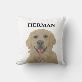 Personlig Reversible Golden Retriever Hund Kudde