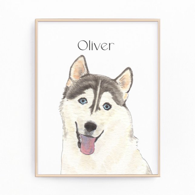 Personlig Reversible Husky Hund Art Fototryck (Skapare uppladdad)
