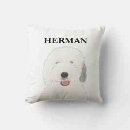 Personlig Reversible Old English Sheepdog Kudde