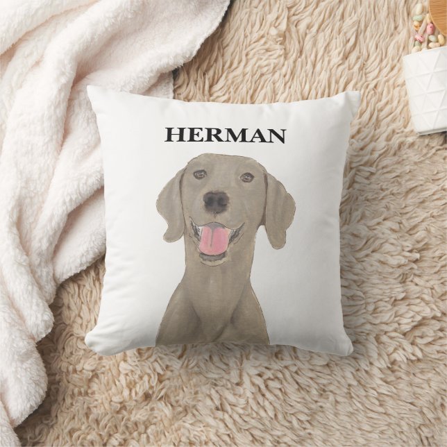 Personlig Reversible Weimaraner Kudde (Filt)
