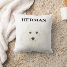 Personlig Reversible White Pudel Kudde