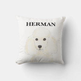 Personlig Reversible White Pudel Kudde