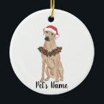 Personlig Rhodesian Ridgeback Julgransprydnad Keramik<br><div class="desc">Gör den trevliga listan i år med ett prydnadsföremål av din favoritslätt. För de sötaste gåvorna parar du den med ett matchande konsttryck eller ett annat objekt från min samling!</div>