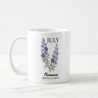 Personlig riddarsporre, juli månad blomma kaffemugg