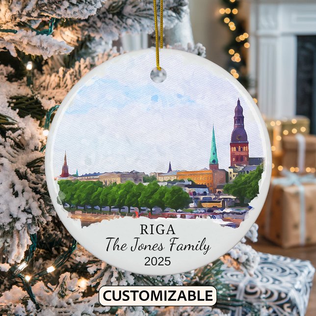 Personlig Riga Ornament, Lettland Julgransprydnad Keramik (Skapare uppladdad)