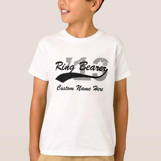 Personlig Ring Bearer Boys T-Shirt (Framsida)