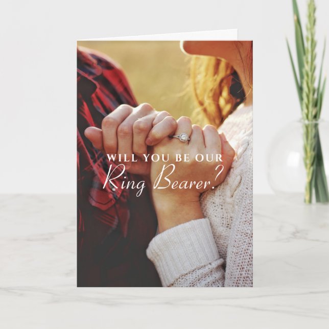 Personlig Ring Bearer, Bröllop-kort Kort (Framsida)