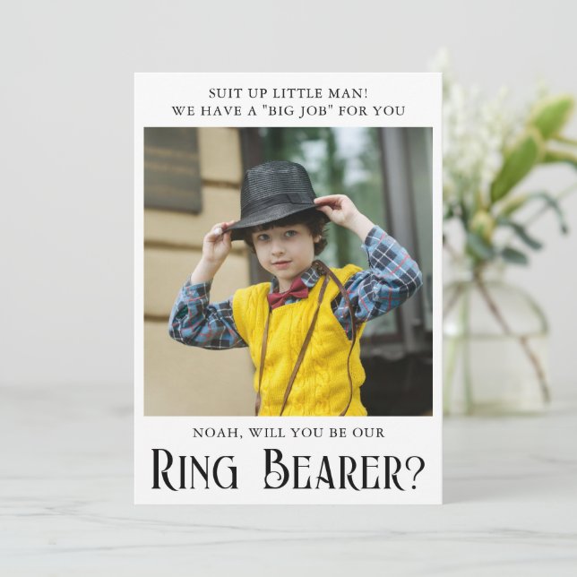 Personlig Ring Bearer Frieri fotokort Inbjudningar (Stående Fram)