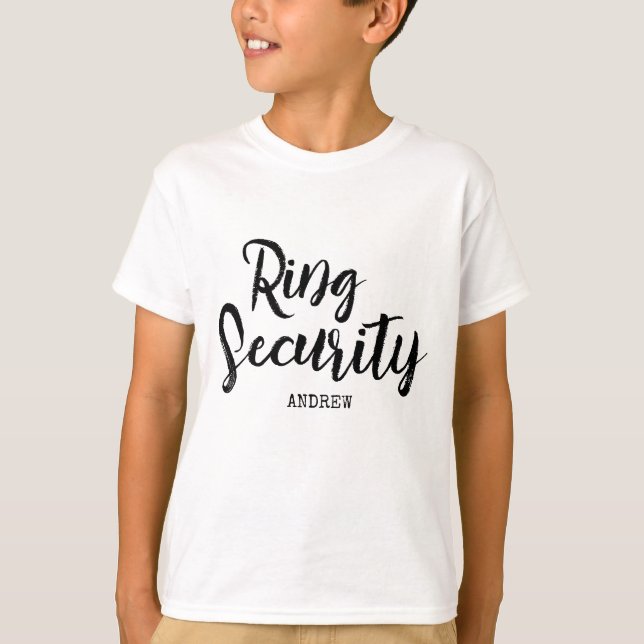 Personlig Ring Bearer Ring Security T Shirt (Framsida)