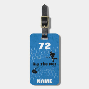 Personlig Rippa Net Hockey Player blue Bagagebricka