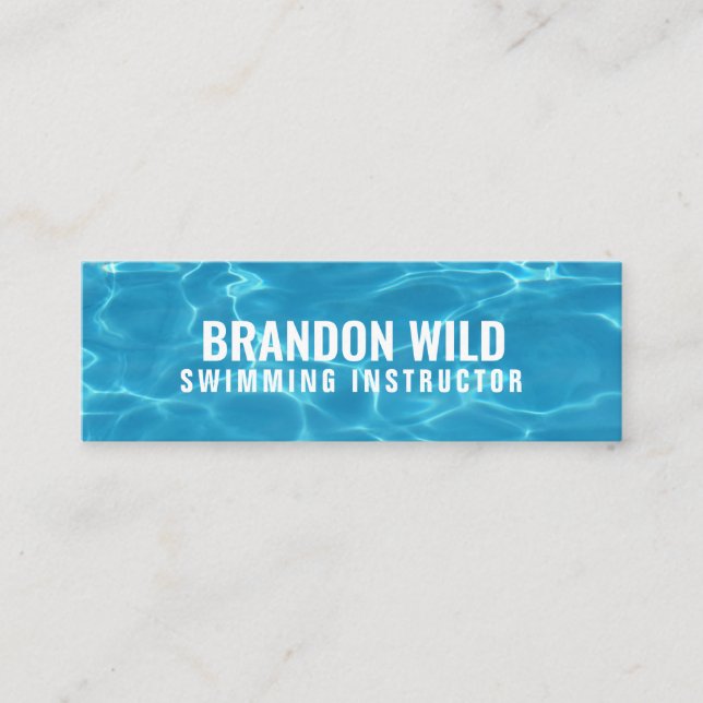 Personlig "Ripples of Vatten" Social Media Mini Visitkort (Framsida)