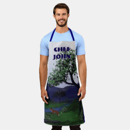 Personlig River Fox Design, Large Apron