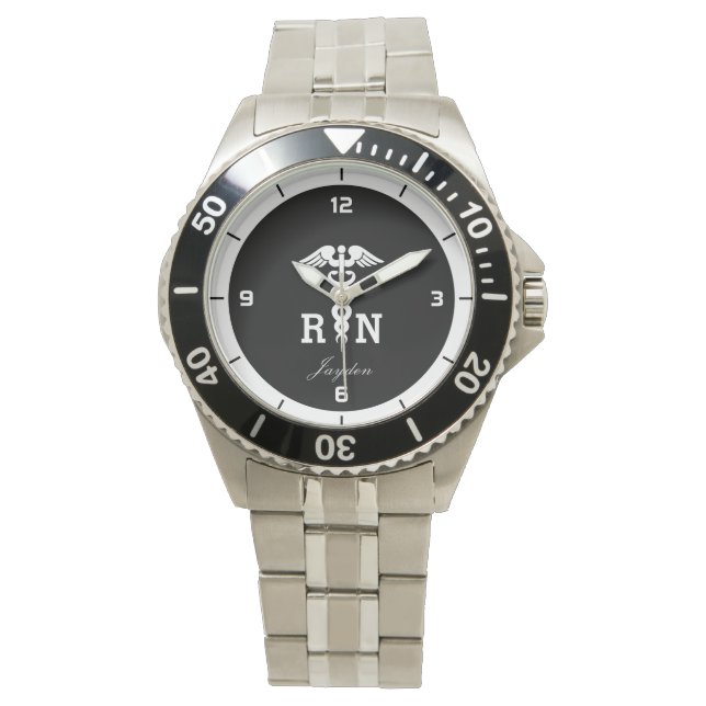Personlig RN Medical Symbol Nurse Gift Armbandsur (Framsida)