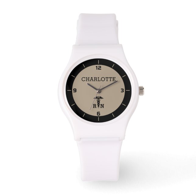 Personlig RN Medical Symbol Nurse Gift Armbandsur (Framsida)