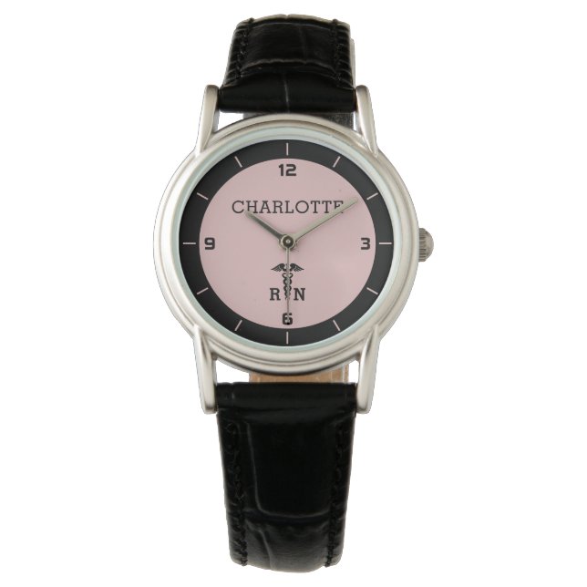 Personlig RN Medical Symbol Nurse Gift Armbandsur (Framsida)