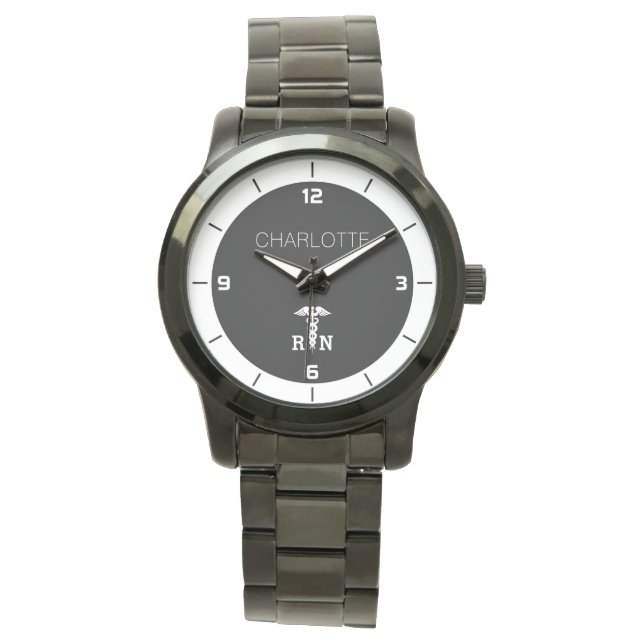 Personlig RN Medical Symbol Nurse Studenten Armbandsur (Framsida)