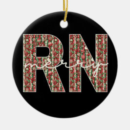 Personlig RN Nurse Första året jul Keepsak Julgransprydnad Keramik