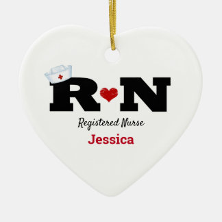 Personlig RN Nurse jul Ceramic Ornament