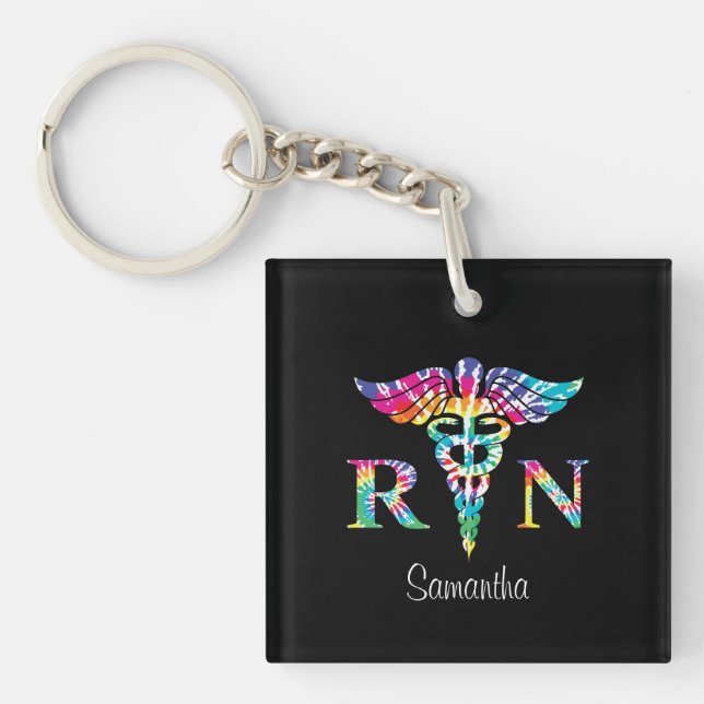 Personlig RN Registered Nurse Tie Dye (Framsidan)