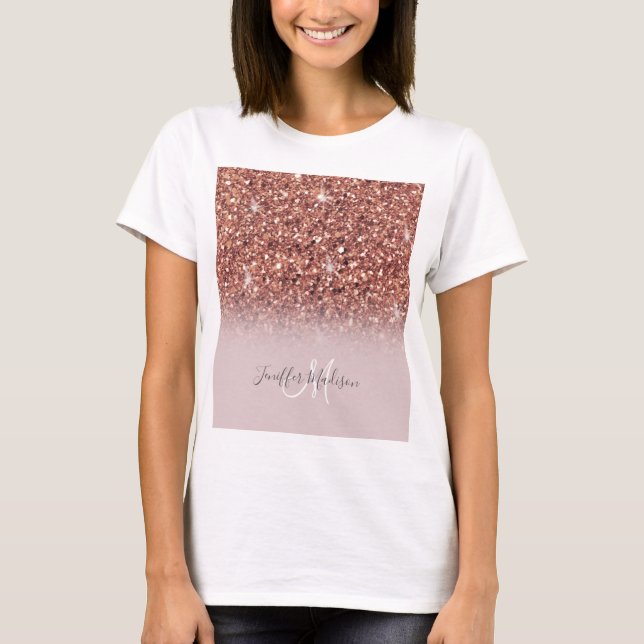 Personlig Ro Glitter driver giftigt lyxlyx från Gu T Shirt (Framsida)