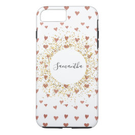 Personlig Ro Glitter Heart iphone case