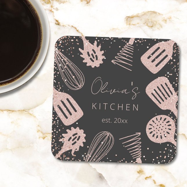 Personlig Ro Glitter-kokande Verktyg Underlägg Papper Kvadrat (In situ)