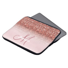Personlig Ro Glitter Sparkles Monogram Laptop Fodral
