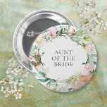 Personlig Ro Greenery Blommigt Garland Namn Knapp<br><div class="desc">Den här chicen är ett elegant för att identifiera människorna i nyckel vid möhippan och bröllop. Inklusive brud,  groom,  vaktmästare,  mor eller far i bruden eller brudgummen,  brudgummen,  bäste man eller någon annan som är nyckel till er speciella dag. Designad av Thisisnotme©</div>