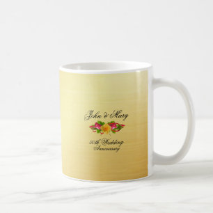 Personlig Ro & Guld 50:e Bröllop-årsdagen Kaffemugg
