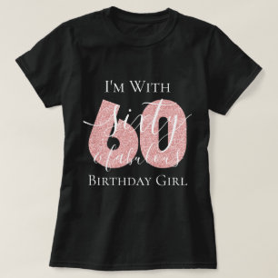 Personlig Ro Guld 60 Fab födelsedag Glitter T Shirt