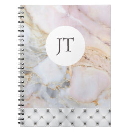 Personlig Ro Guld Grått Marble Notebook Anteckningsbok