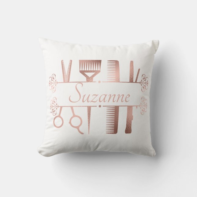 Personlig Ro Guld hårslischhårborttagare Kudde (Framsida)