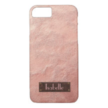 Personlig Ro Guld Leather Iphone case