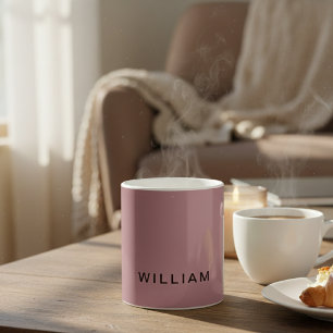 Personlig Ro Guld & Monogram med Anpassningsbar Kaffemugg