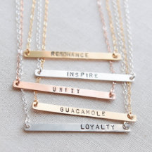 Personlig Ro Guld Namn Pub Necklace