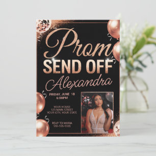 Personlig Ro Guld Prom-sändning Skicka DIY-foto Inbjudningar