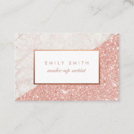 Personlig Ro Marble Glitter-kort Visitkort