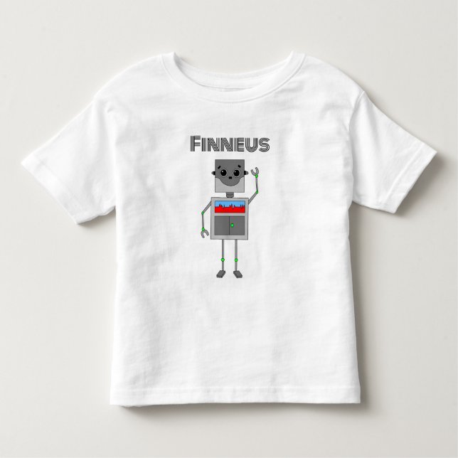 Personlig Robot-tema   T Shirt (Framsida)