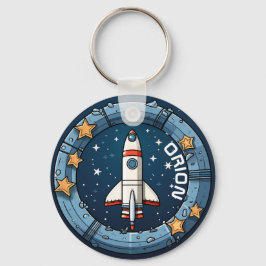 Personlig Rocket Keychain för School Äventyr Nyckelring