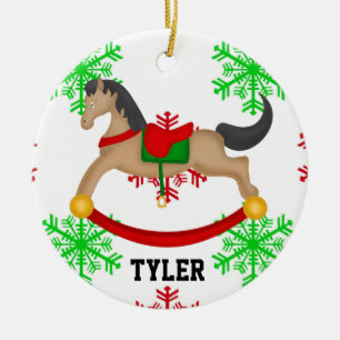 Personlig Rocking Horse Jul Ornament
