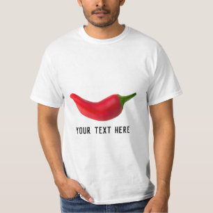Personlig röd hett chilipeppar t shirt