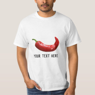 Personlig röd hett chilipeppar t shirt