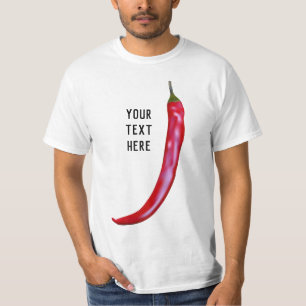 Personlig röd hett chilipeppar t shirt