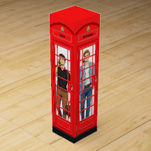 Personlig röd London-telefonkiosk födelsedag