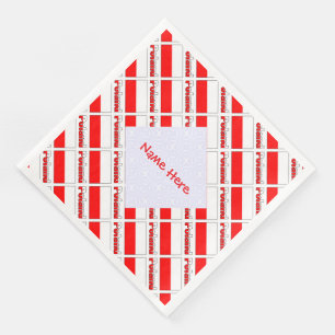 Personlig röd namn Polen Flagga Klinker Pappersservett